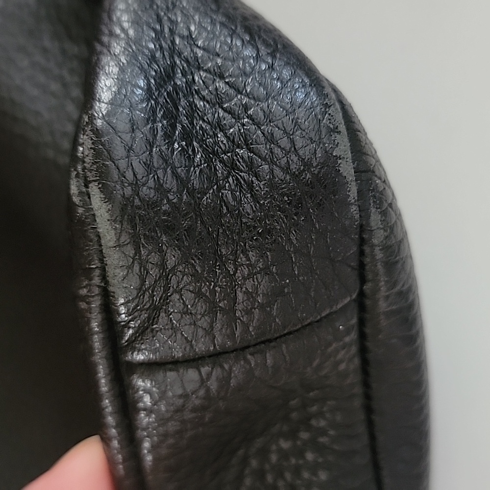 FOSSIL pebbled Elegant Black Leather Crossbody Bag Purse - Picture 14 of 14
